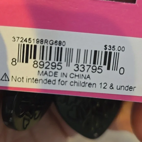 Betsey Johnson Glitter Heart Dangle Earrings - Picture 6 of 8